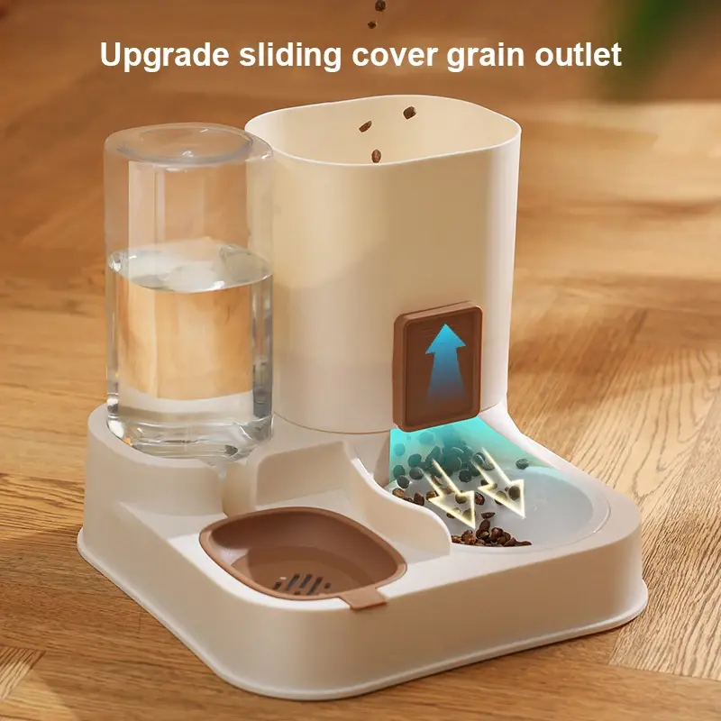 Thumbnail: Pet Cat Automatic Feeder, Water Dispenser, Large Capacity Dry Wet Separation Foo