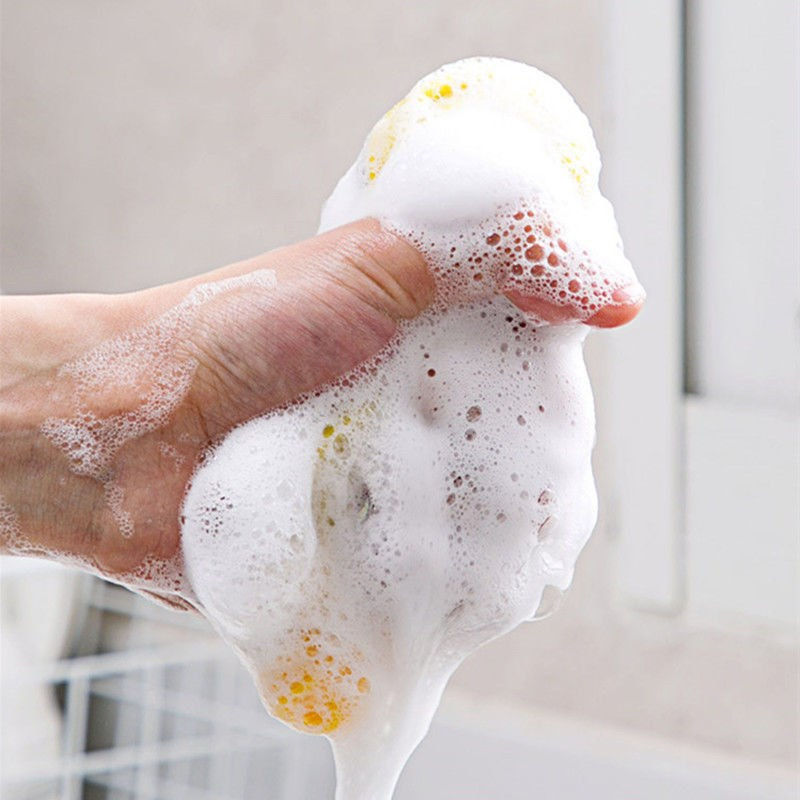 Thumbnail: 5/10pcs, Double Side Dishwashing Sponge Pan Pot Dish Wash Sponges Household Clea