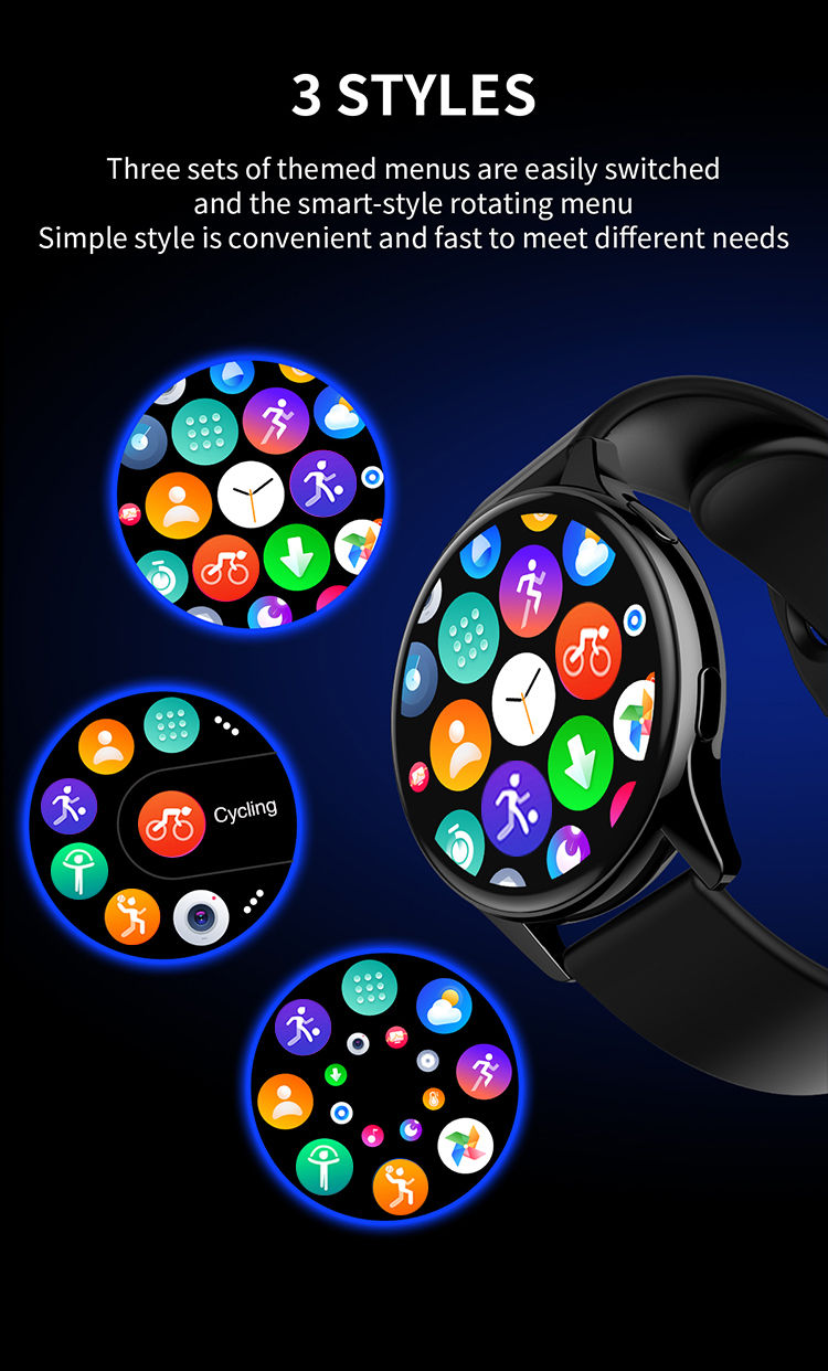 Thumbnail: Smart Watch (Wireless Call) For Women Men, 1.28" HD Display, Multi Sports Modes,