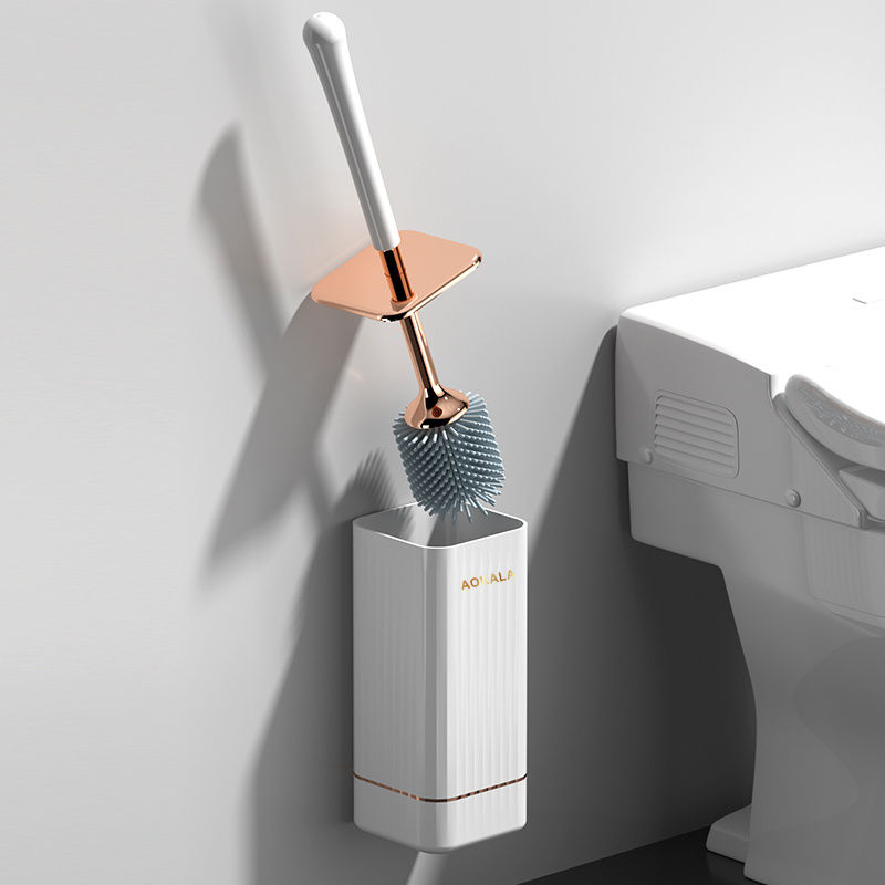 Thumbnail: Aokala Toilet Brush and Holder, Elegant Silicone Toilet Bowl Brush Set with Ergo
