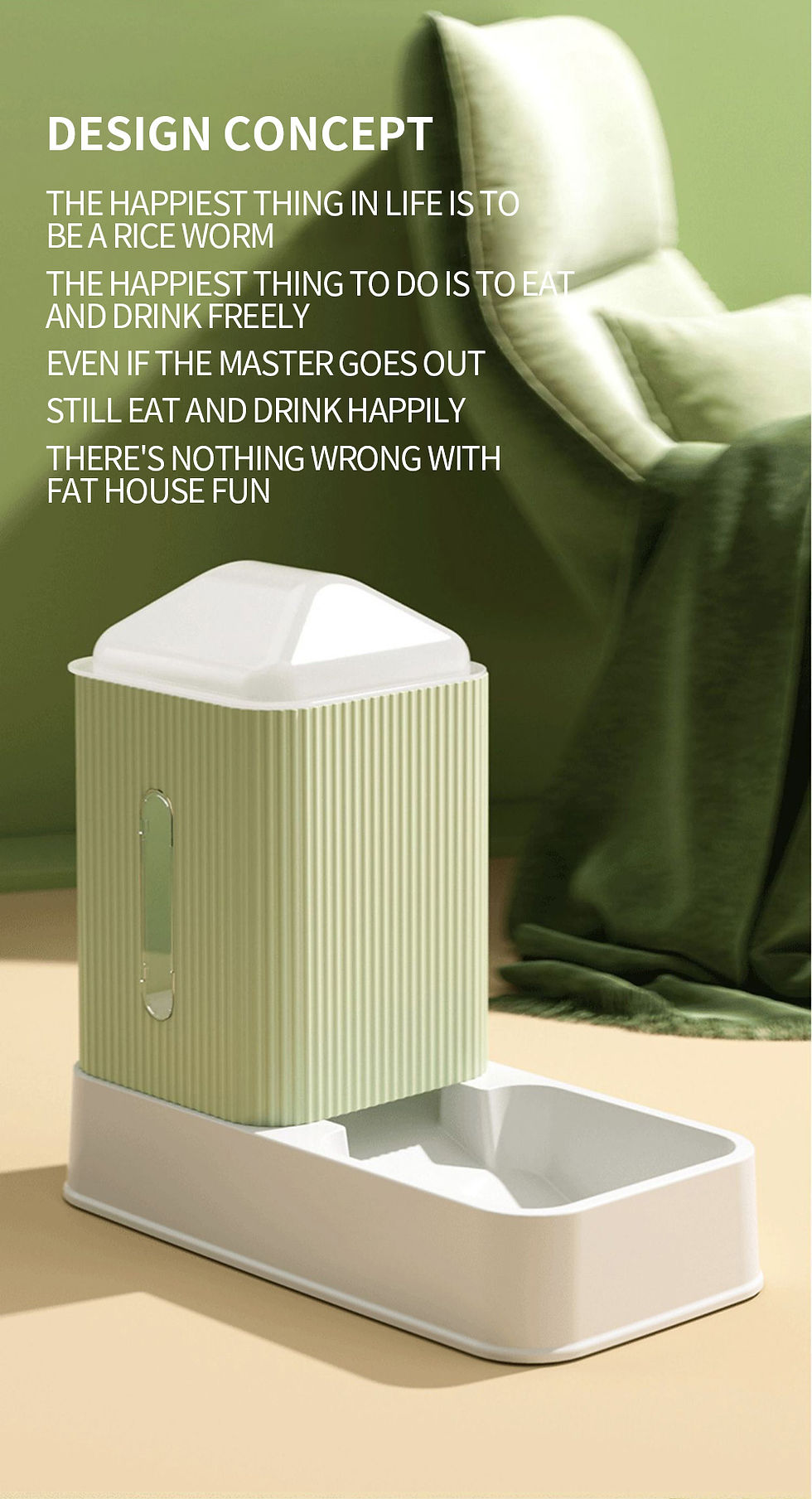 Thumbnail: Automatic Pet Feeder 3.5L Large Capacity Pets Feeding Bowls Cat Water Dispenser 