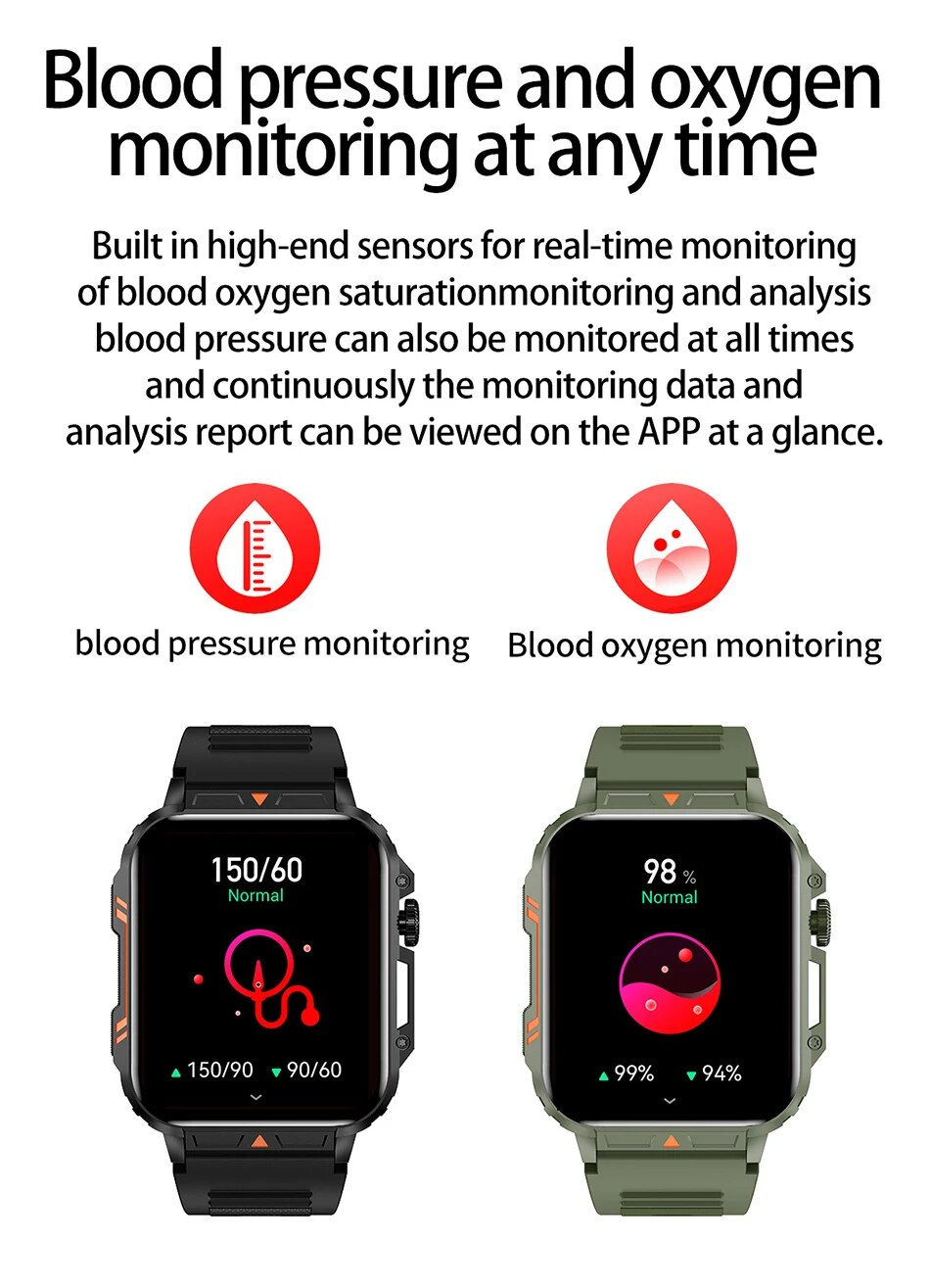 Thumbnail: 2024 Smartwatch 1.95 Inch Screen Health Monitoring Watches IP68 Waterproof Sport