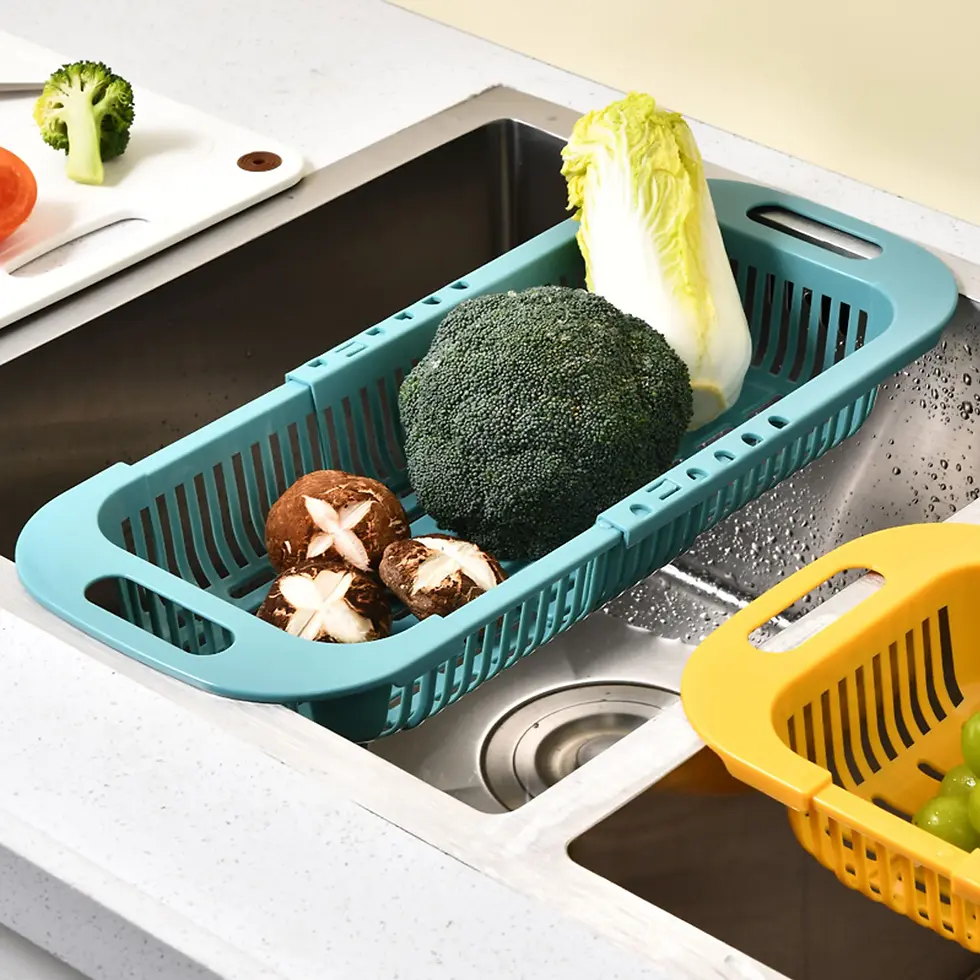 Thumbnail: Kitchen Organizer Soap Sponge Holder Sink Rack Telescopic Drain Rack Adjustable 