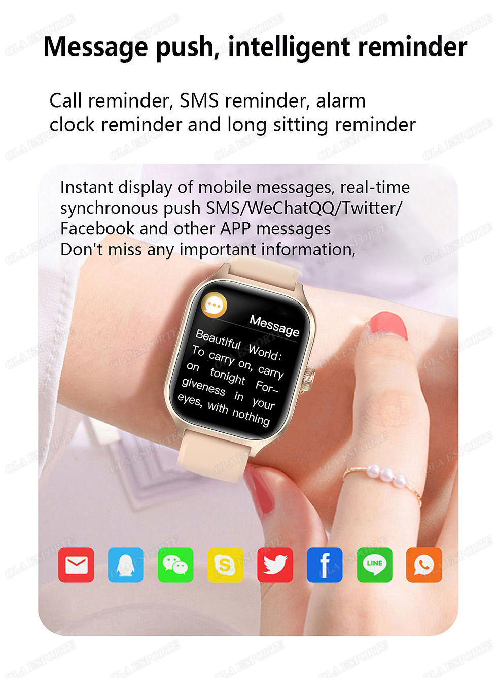 Thumbnail: Smart Watch For Android IOS Watches 1.83inch HD Display Bluetooth Call Message A