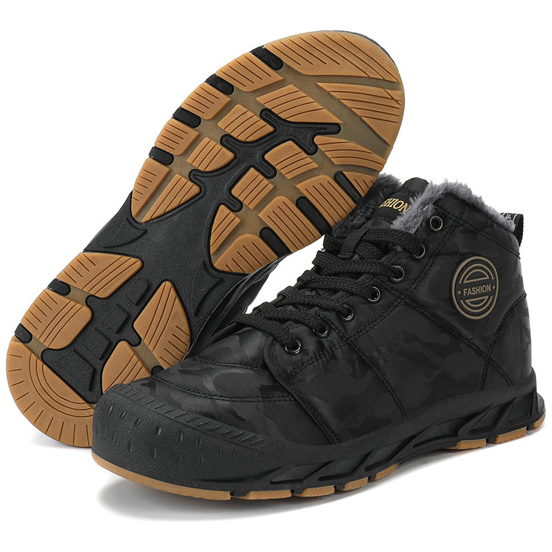 Thumbnail: Winter Men's Snow Boots 2025 New Style Platform  Warm Fur Ankle Boots Camo Desig