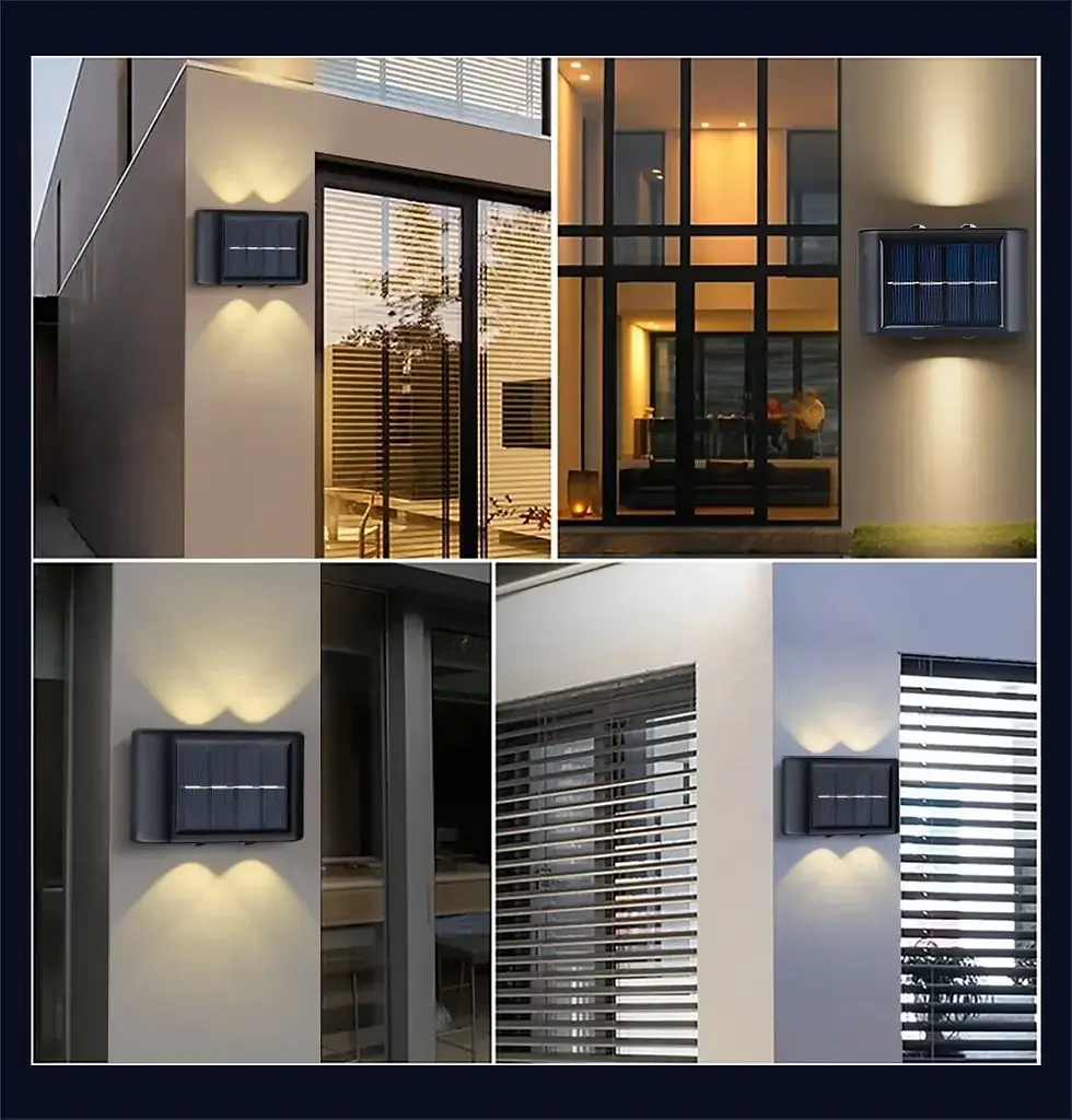 Thumbnail: Solar Outdoor Wall Light 12 LED Waterproof Garden Light Courtyard Balustrade Dec