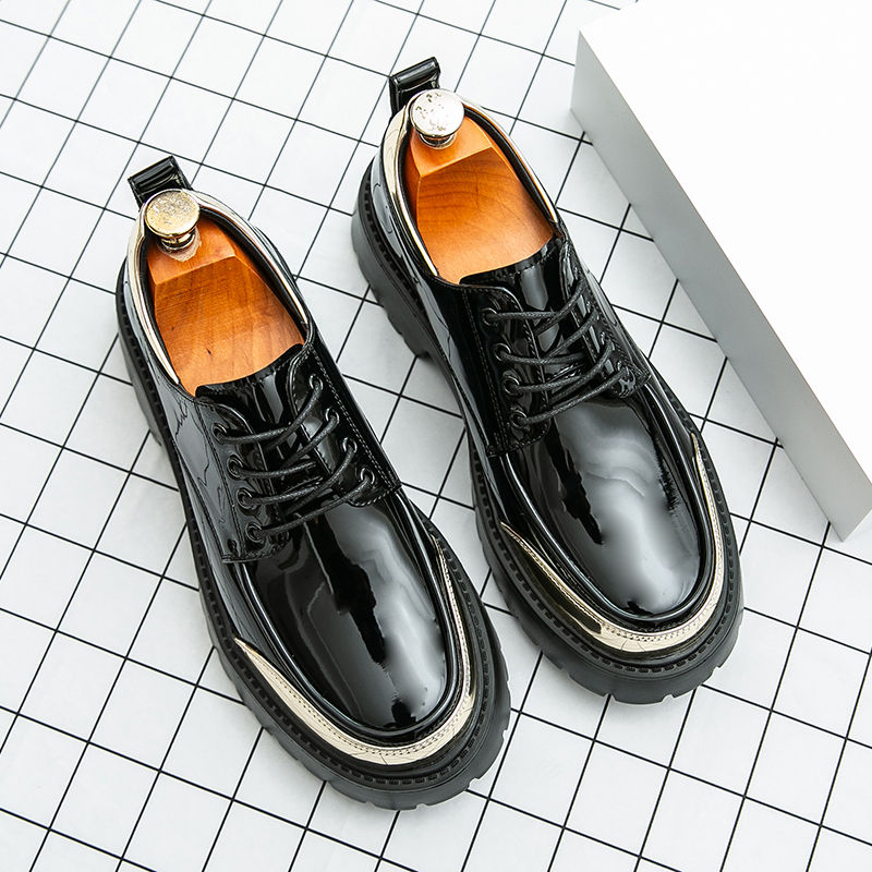 Thumbnail: Men's Formal Dress Shoes High-end Business Occasions Men's Shiny Leather Shoes T