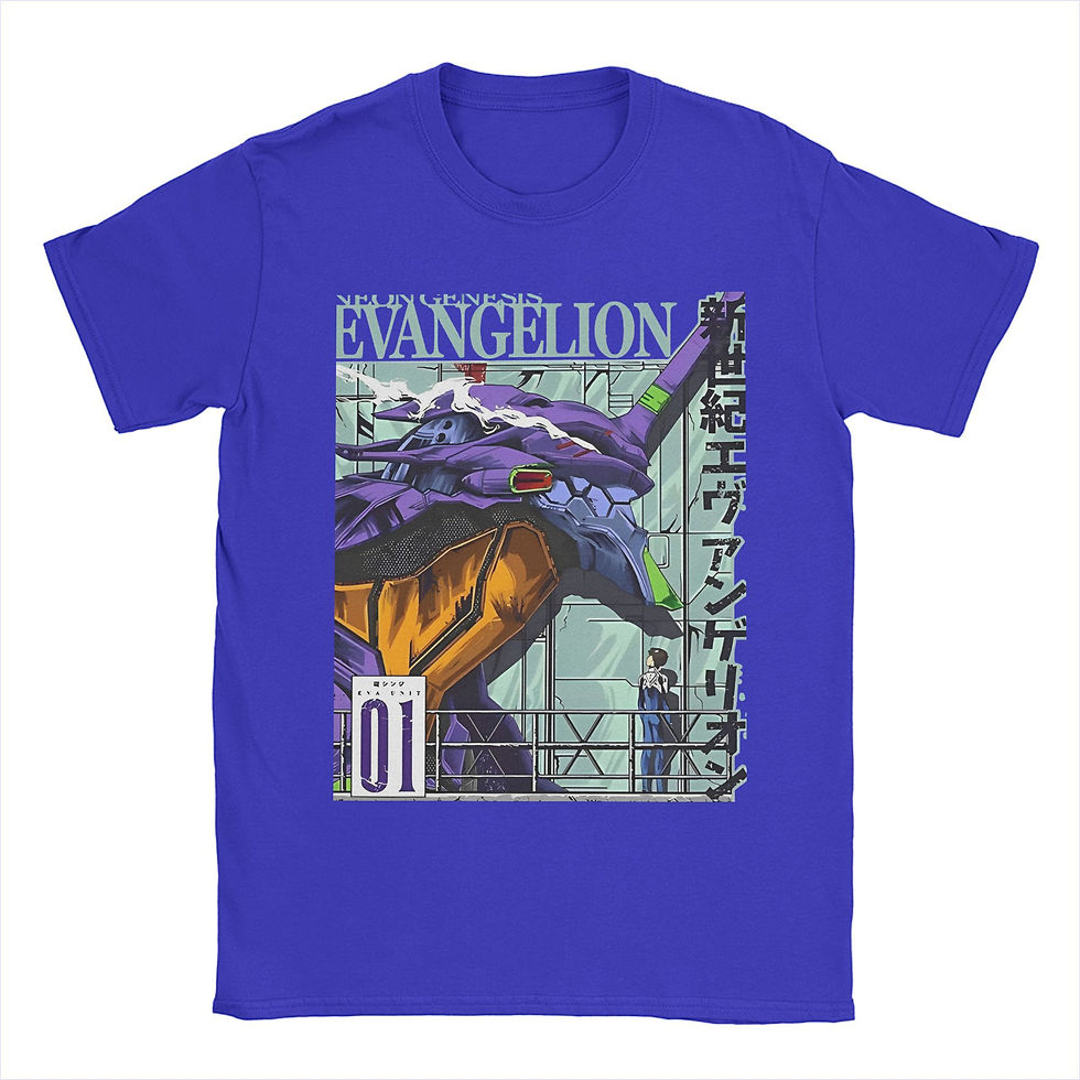 Thumbnail: 01 EVANGELION  Tshirts For Men Women 100%Cotton Clothes Hip Hop EVA Anime Crewne