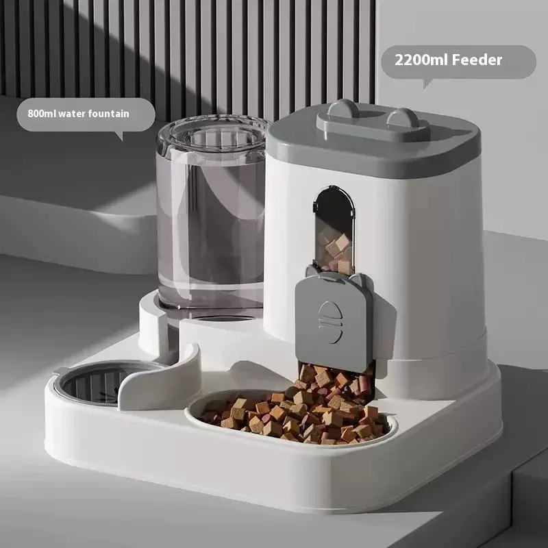 Thumbnail: Dog Auto Feeder and Water Dispenser Gravity Food Feeder and Waterer Set with Pet