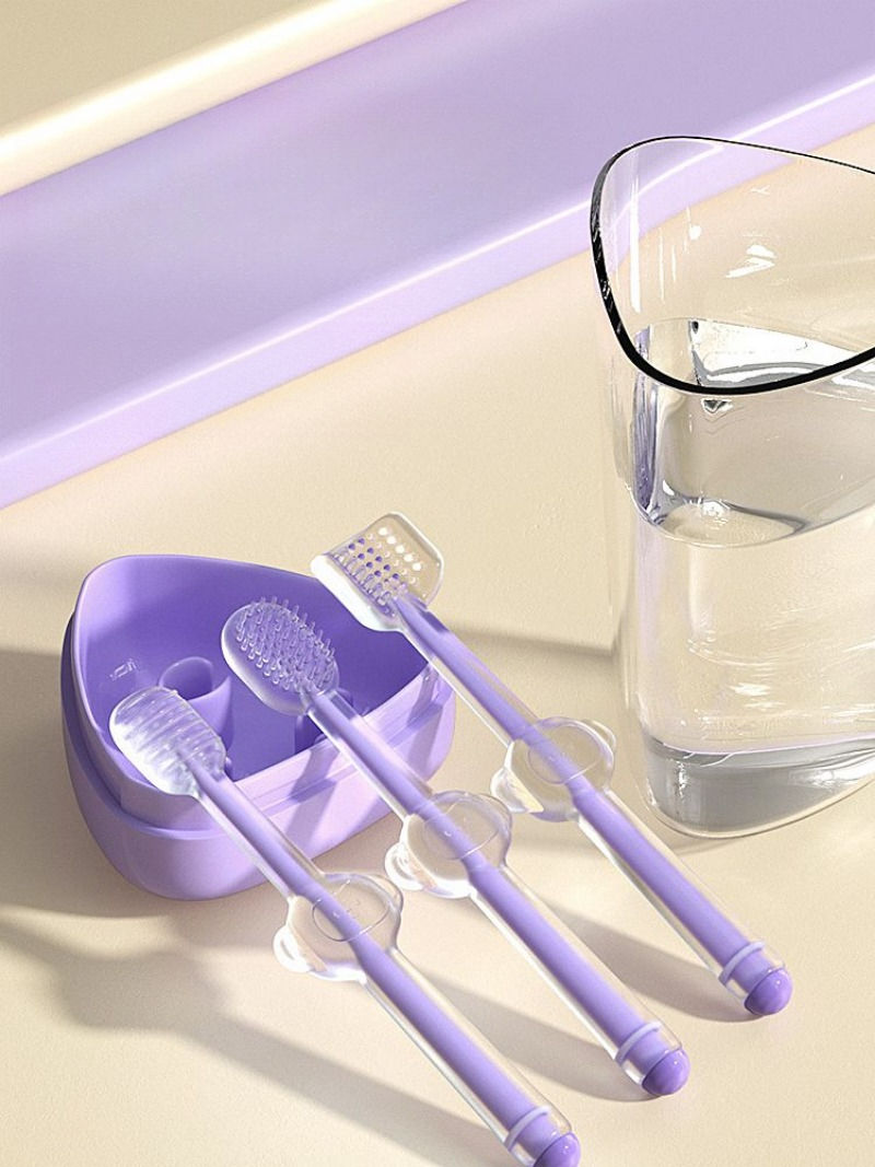 Thumbnail: Pet Silicone Toothbrush and Toothpaste Set Teeth Cleaning for Cats and Dogs Pet 