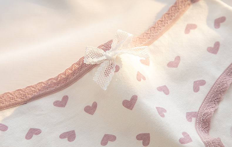 Thumbnail: 5Pcs/Lot Cute Love Cotton Panties For Women Underwear Print Panty Girls Briefs B