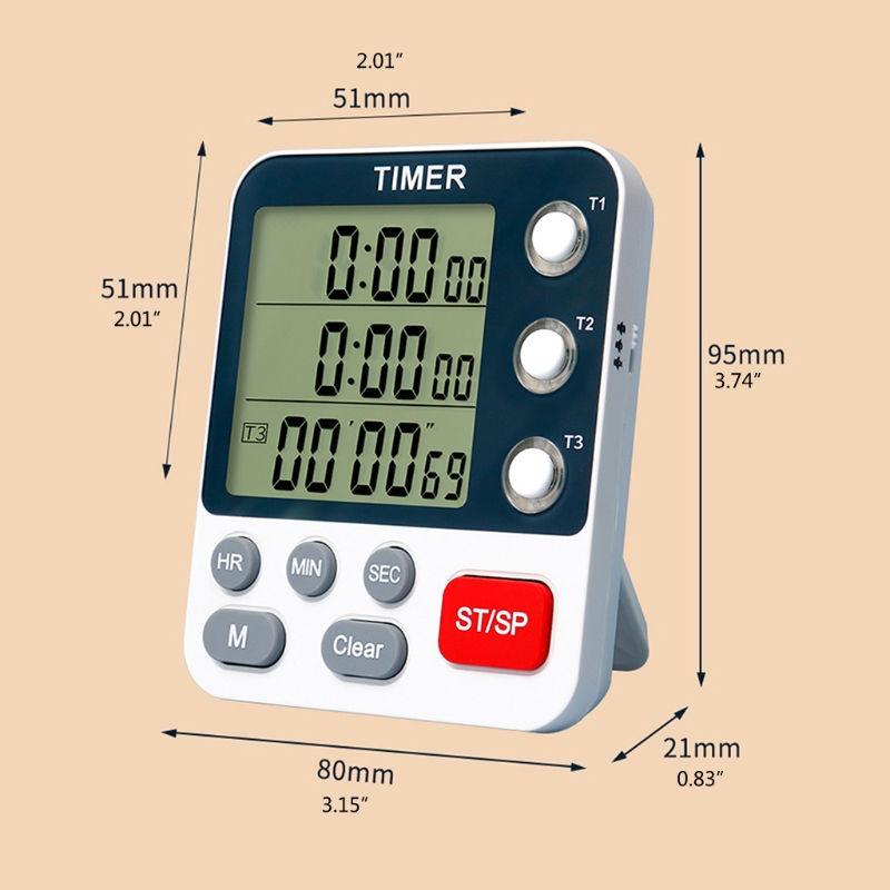 Thumbnail: Digital Kitchen Timer, Cooking Timer, Count Up and Down Timer for Loud Alarm, Cl