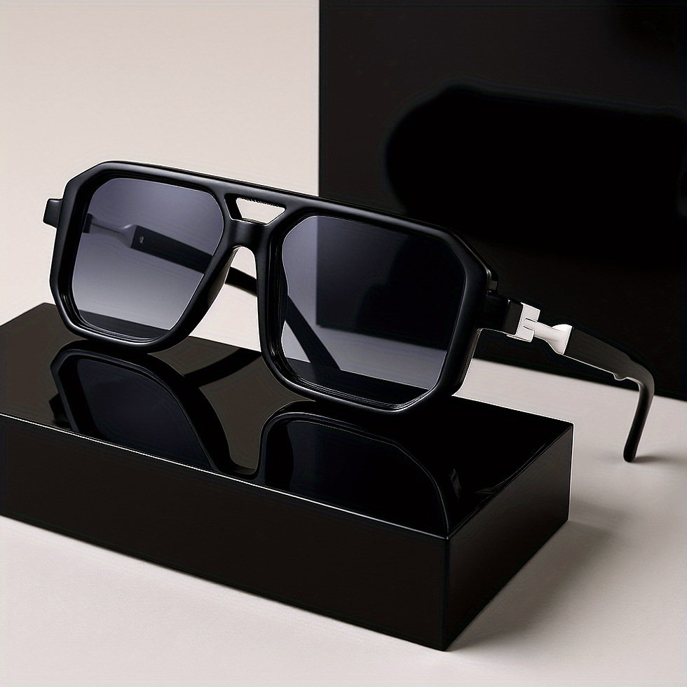 Thumbnail: Stylish Oversized Square Sunglasses for Men & Women - Protection, Retro Tortoise