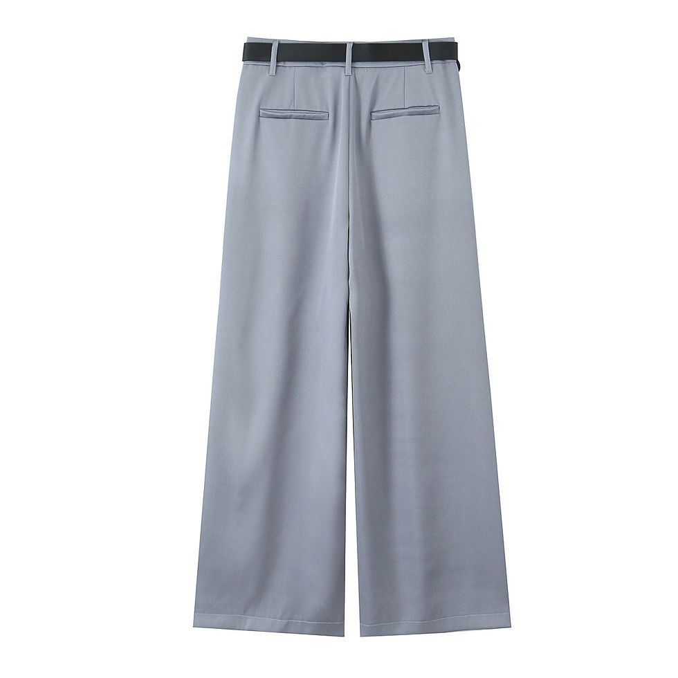 Thumbnail: Wide Pants Woman Belt Vintage Trousers Slacks Y2k Women Baggy Harajuku Elegant W