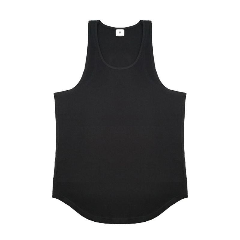 Thumbnail: Solid Color Cotton Breathable Summer Clothing Gym Workout Muscle Fitness Bodybui
