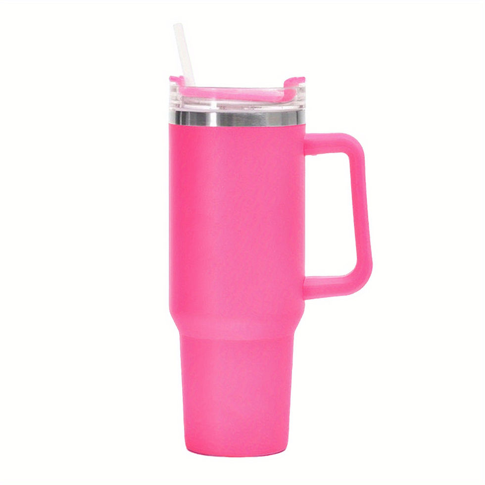 Thumbnail: 1pc Vacuum-Insulated Stainless Steel Tumbler with Straw - Thermocooler Technolog