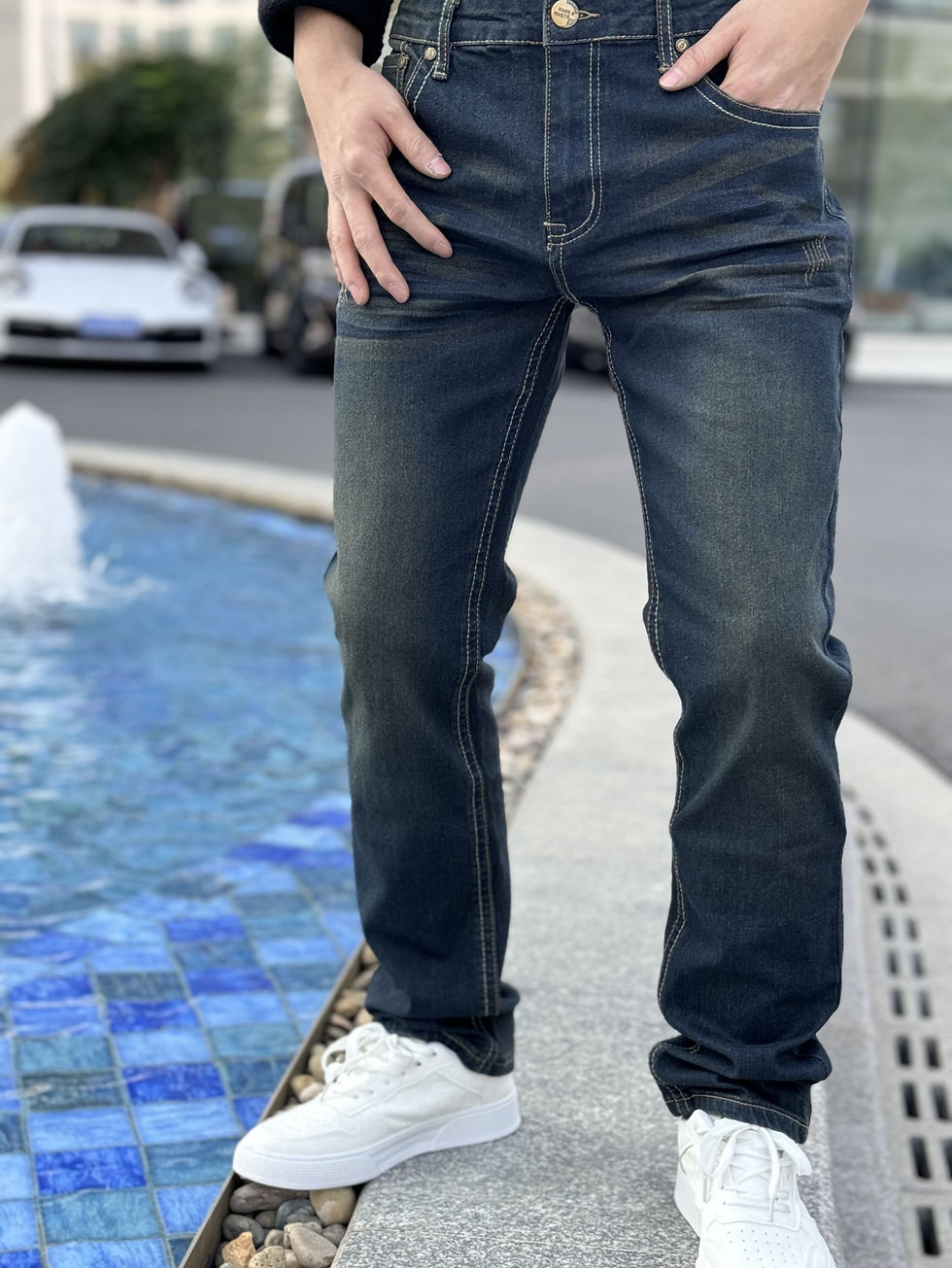 Thumbnail: Men's Denim Series   Fashion Embroidery Style Design   Suitable for Business Cas