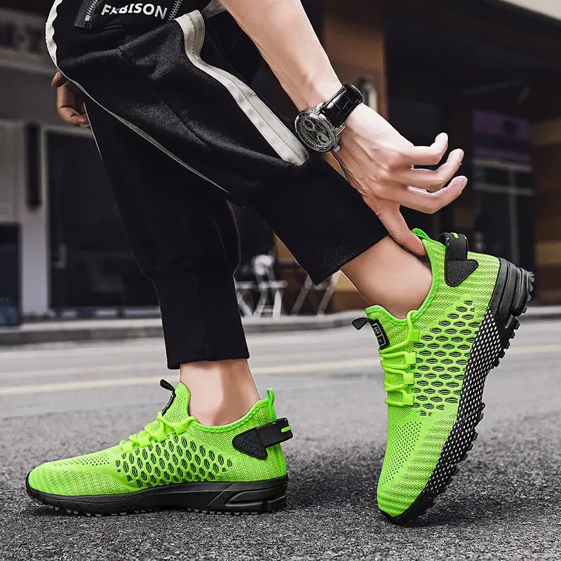 Thumbnail: Mens Running Shoes 2025 Mens Sneakers Shoes Mesh Breathable Outdoor Tennis Walki