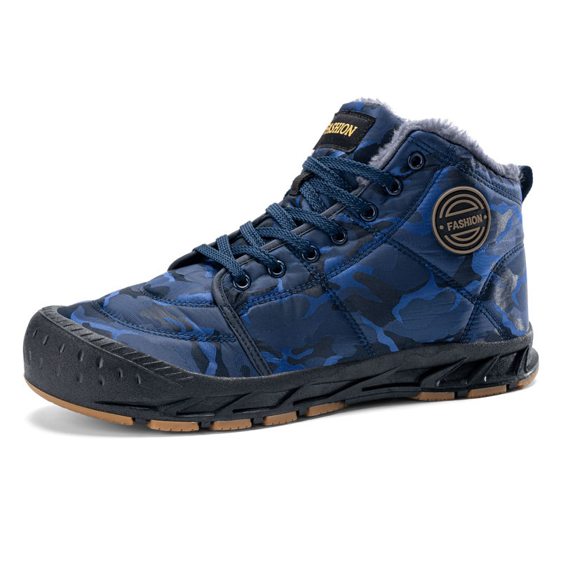 Thumbnail: Winter Men's Snow Boots 2025 New Style Platform  Warm Fur Ankle Boots Camo Desig