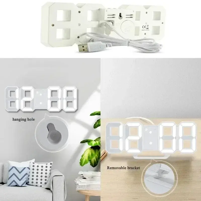 Thumbnail: Electronic Alarm Table Clock Living Room Modern Home Decoration Interior Desk Wa