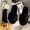 Thumbnail: Winter Women Winter House Furry Slippers Non-Slip Casual Indoor Flats Floor Shoe