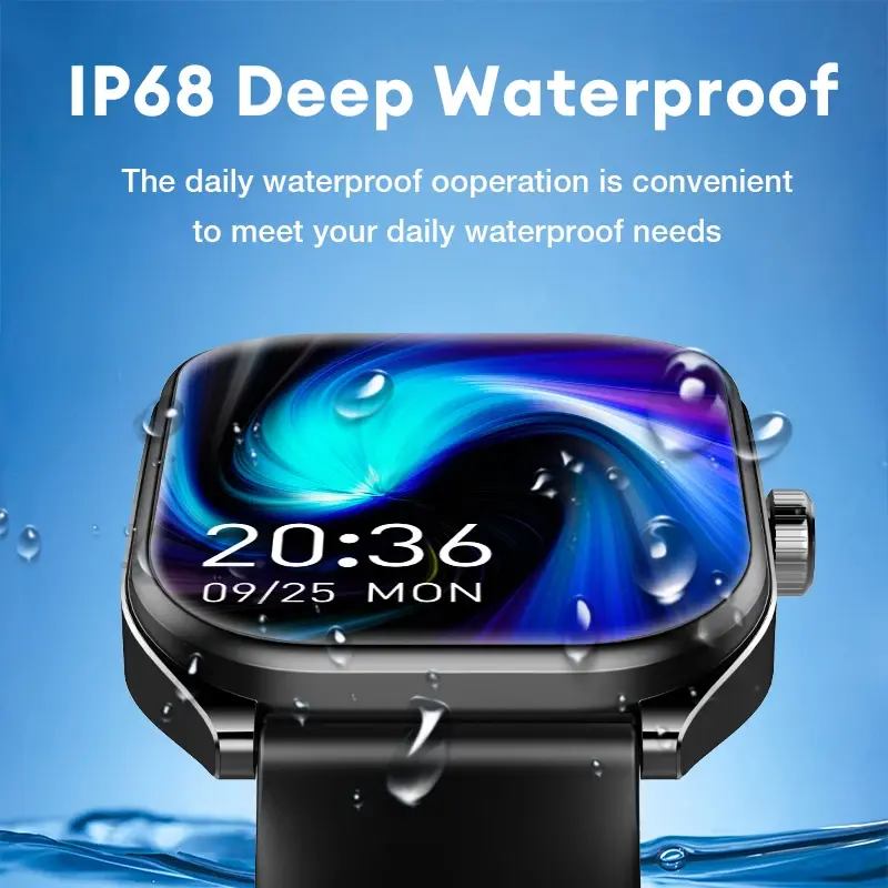 Thumbnail: Smart Watch 2.01'' AMOLED Curved Screen IP68 Waterproof Bluetooth 5.3 Call AI Vi