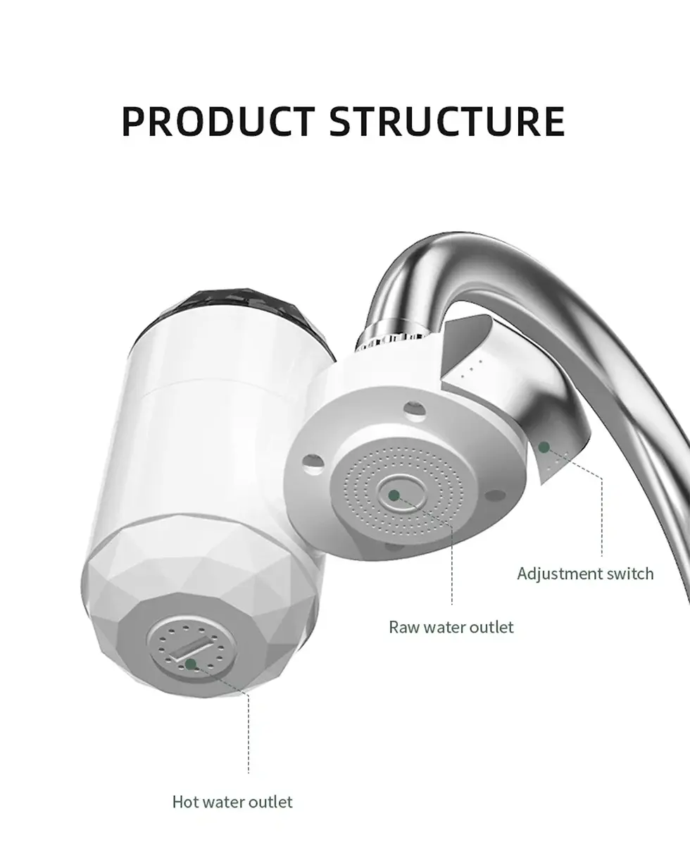 Thumbnail: Kitchen Instant  Eectric Water Heater Tap Hot Water Faucet Heater Cold Heating F