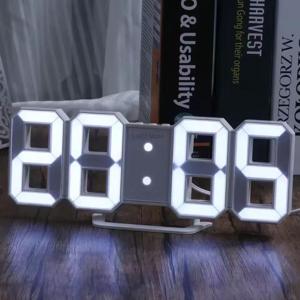 Thumbnail: Digital Decoration for Bedroom Desk Watches Led Wall Clock Living Room Alarm Mod