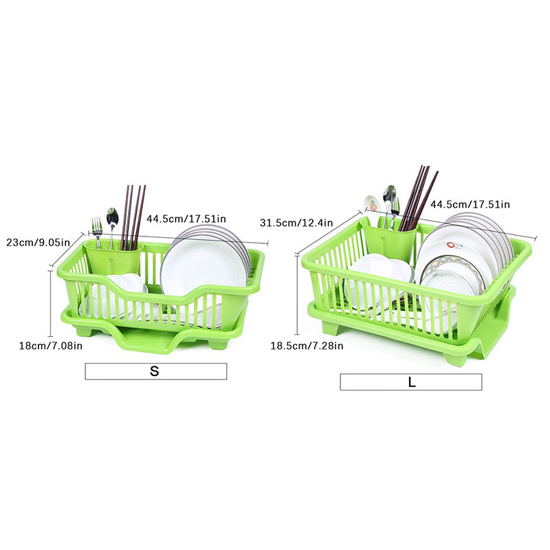 Thumbnail: Kitchen Drainage Rack With Drainer Board Countertop Utensils Plates Chopsticks B