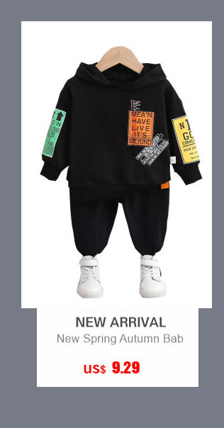 Thumbnail: Fashion Children Boys Girls Clothing Suit Spring Autumn Baby Cotton Jacket Pants