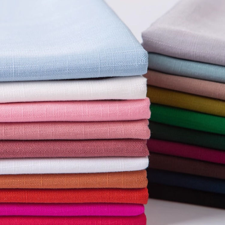Thumbnail: Cotton and Linen Clothing Fabric Summer Linen Artificial Ramie Slub Cotton Cloth