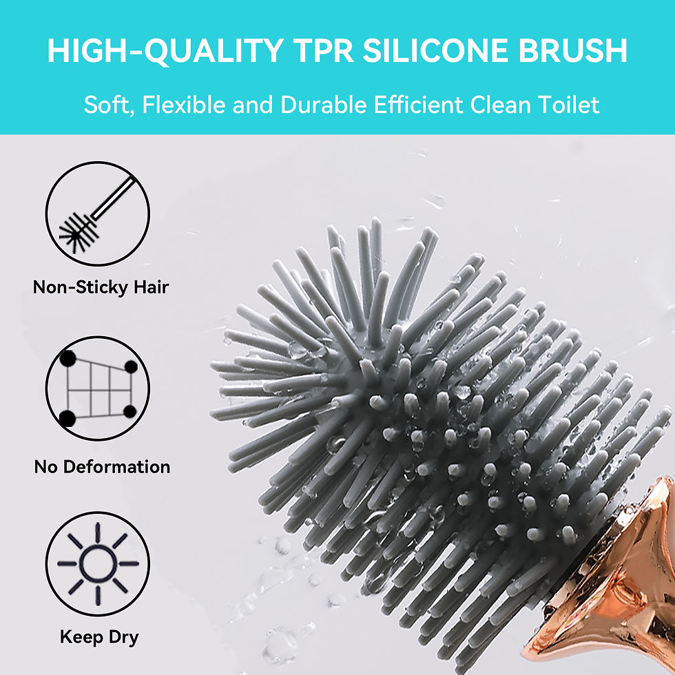 Thumbnail: Aokala Toilet Brush and Holder, Elegant Silicone Toilet Bowl Brush Set with Ergo