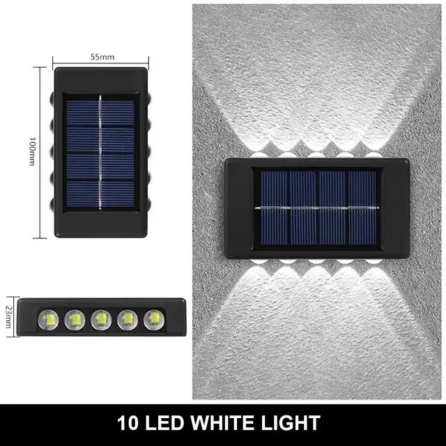 Thumbnail: Solar Outdoor Wall Light 12 LED Waterproof Garden Light Courtyard Balustrade Dec