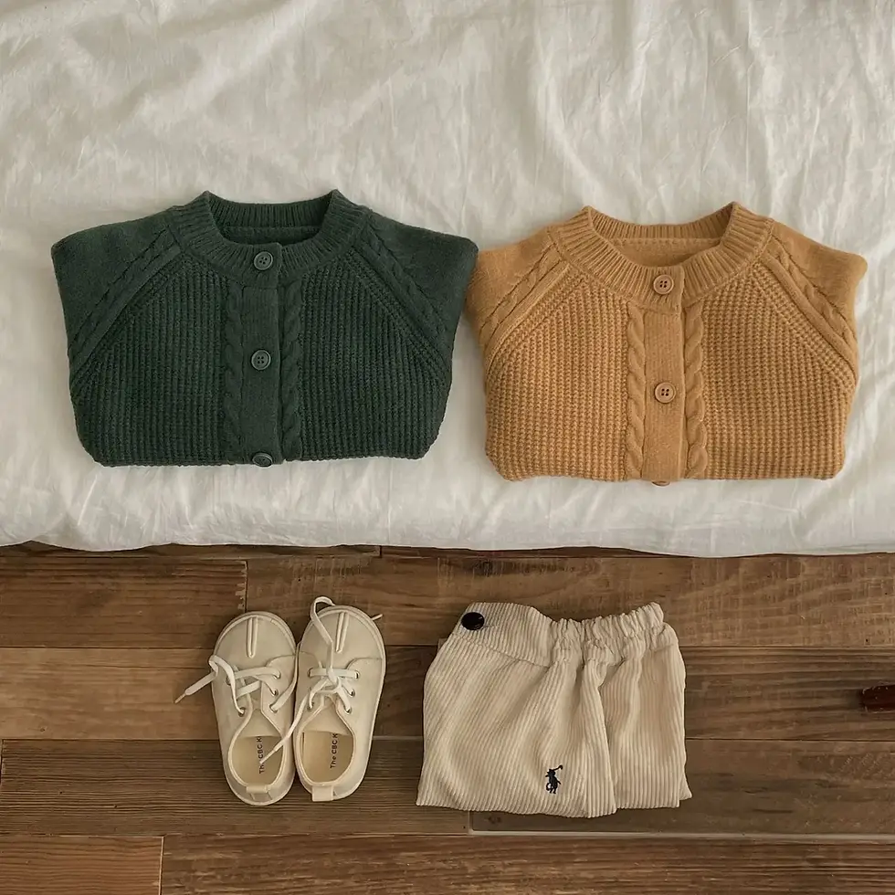 Thumbnail: Childrens Clothing 2024 New Solid Color Simple Knitted Cardigan for Children's C