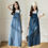 Thumbnail: Women Denim Dresses Spring Summer Large Pocket Loose Casual Mid  Length Jean Sus