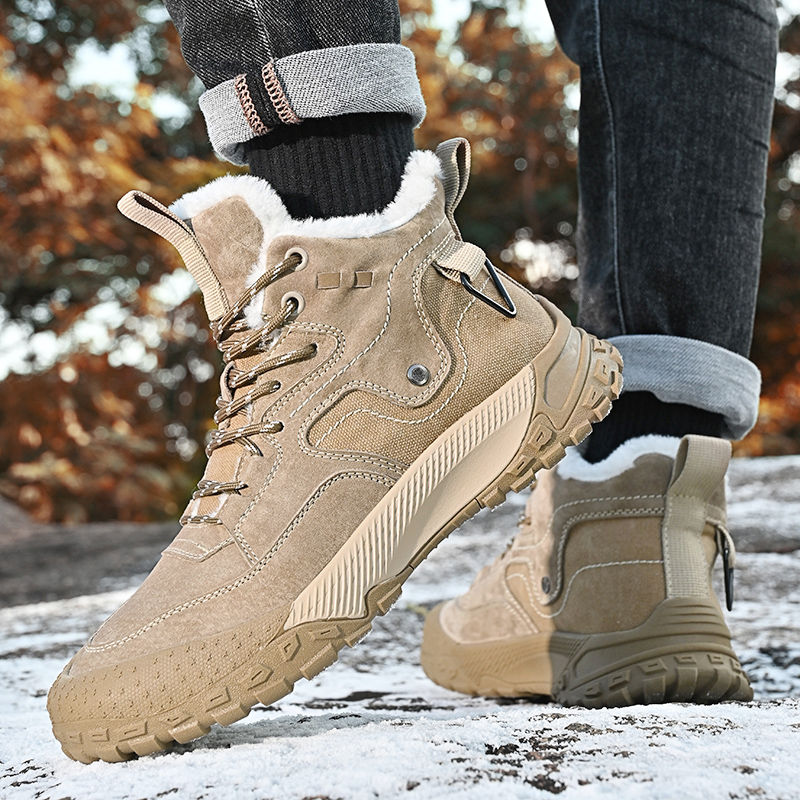 Thumbnail: Men’s Winter Outdoor Hiking Boots​​ ​​Fleece-Lined Thermal · Non-Slip