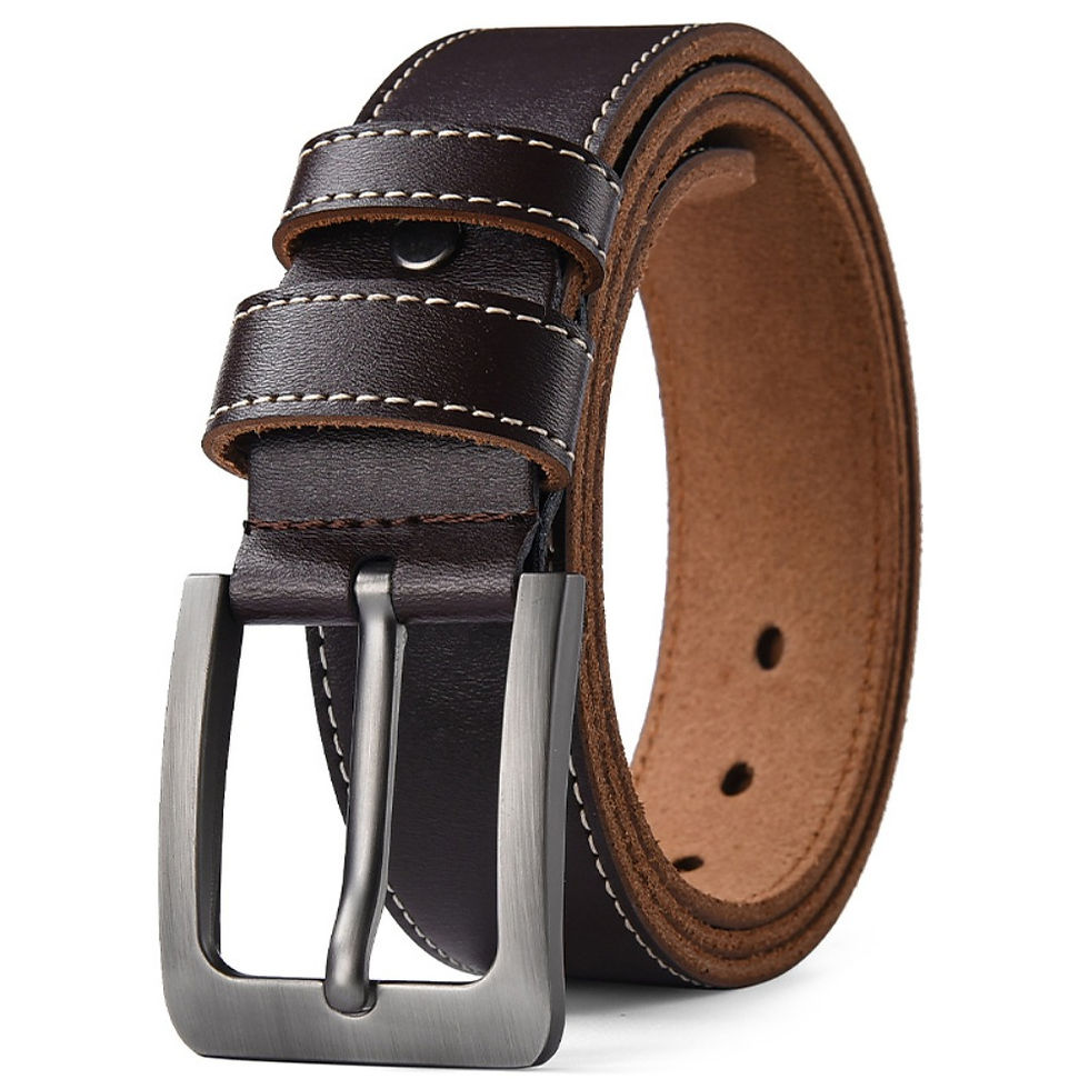 Thumbnail: Waist Accessories Retro Men Belt Classic Versatile Leather Belt Durable Waist Be