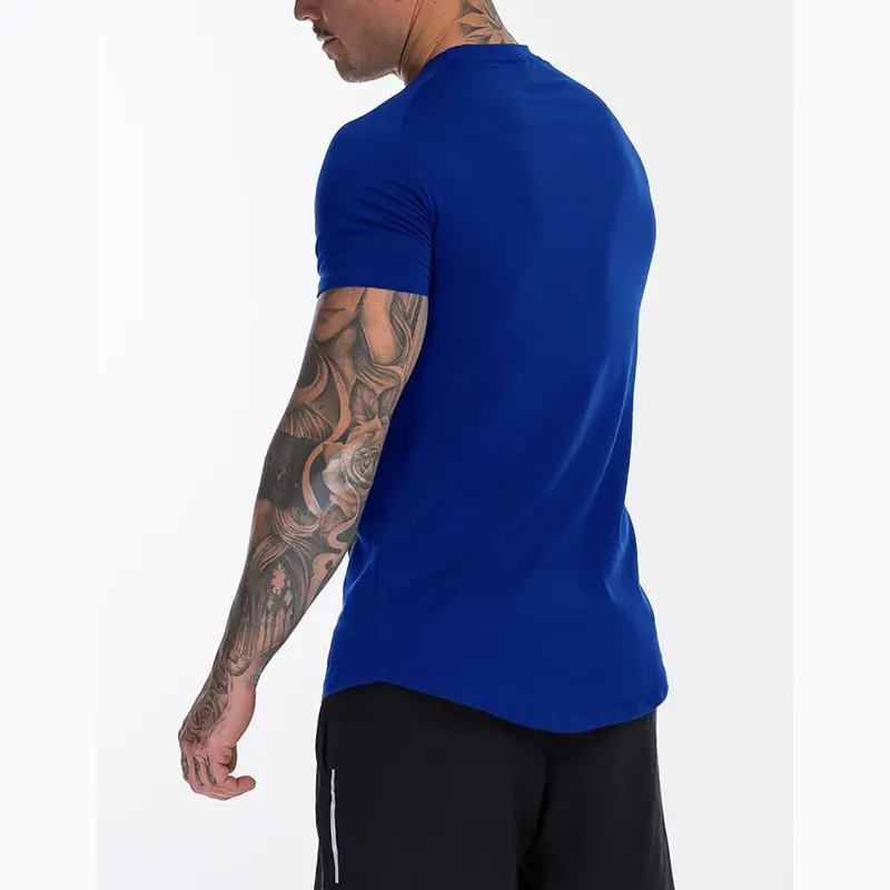 Thumbnail: Plain Clothing Fashion T-Shirt Men Cotton Breathable Fitness Men Short Sleeve  G