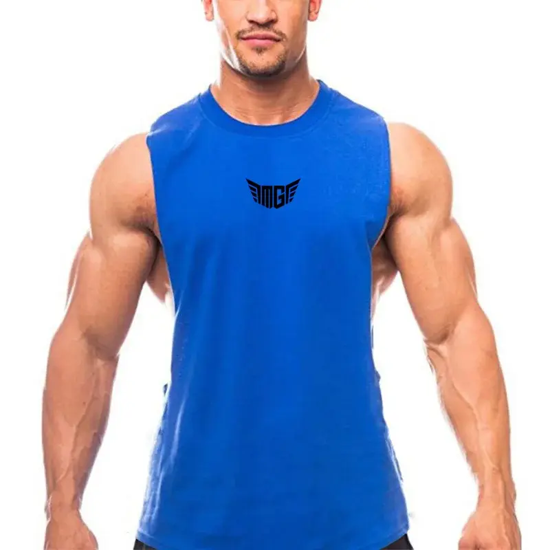 Thumbnail: Bodybuilding Tank Tops Men Sports Sleeveless shirt Muscle guys Vest Fitness Drop