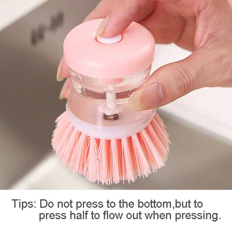 Thumbnail: Kitchen Wash Pot Dish Brush Washing Utensils with Washing Up Liquid Soap Dispens