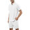 Thumbnail: 2Pcs Sets Men's Cotton Linen Set Henley Shirts Shorts Outfits Beach T-shirt Vaca
