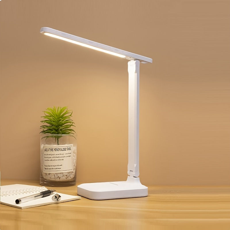 Thumbnail: LED Desk Lamp - 3-Level Touch Dimmer, Eye-Care Technology, Warm Night Light, USB
