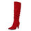 Thumbnail: Zapatos De Mujer Cowboy Western Knee High Boots Women Pointed Toe Pleated Autumn