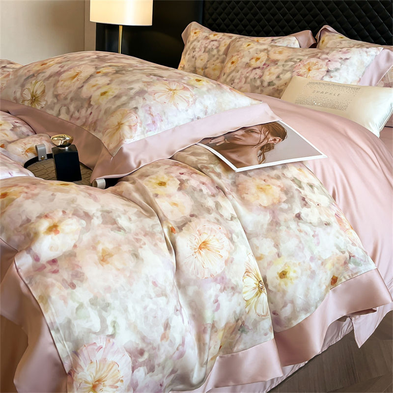 Thumbnail: Tropical Forest Plants Print Luxury Bedding Set Lyocell Bamboo Fiber Soft Silky 