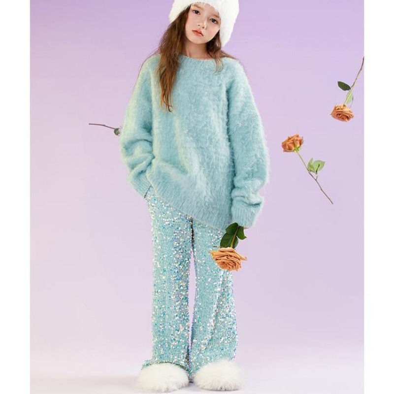 Thumbnail: Children Clothing for Girls Spring and Autumn 2023 New Cotton Velvet Sequin Embr