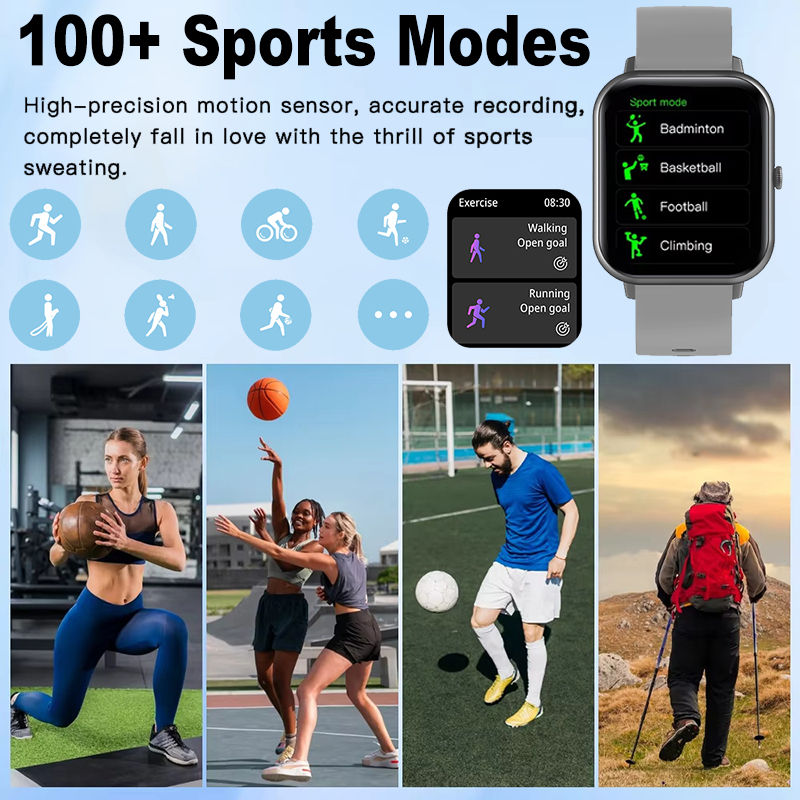Thumbnail: 2025 New Smart Watch Men Bluetooth Call Fitness Tracker Heart Rate IP68 Waterpro