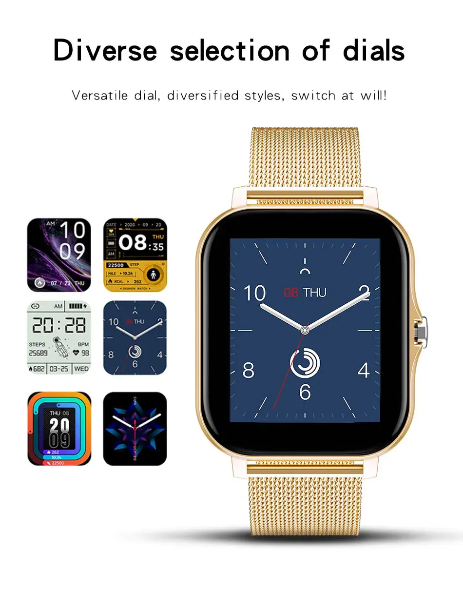 Thumbnail: Smart watch for android phone.1.44 inch color screen full touch bluetooth call s