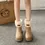 Thumbnail: Mid Calf Woman Shoes on Slip Half High Snow Boots for Women Plus Warm Pu Winter 