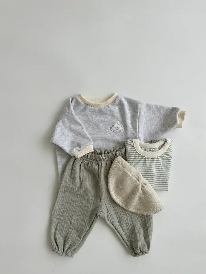 Thumbnail: Organic Cotton Baby Pants Newborn Toddlers Autumn Spring Summer Winter Cute Prin