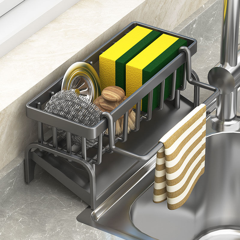 Thumbnail: Kitchen Shelf Cleaning Cloth Storage Draining Rack Household Detergent Sponge Ra